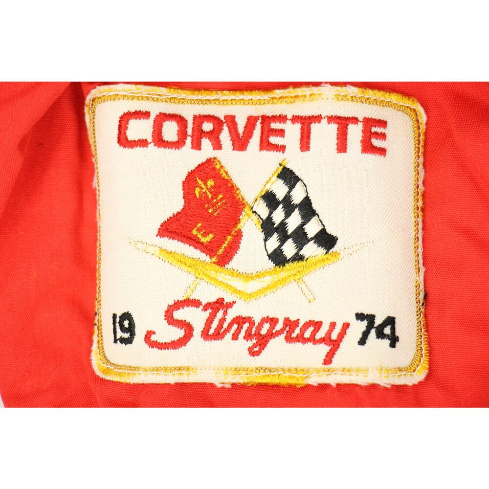 Vintage Red Bomber Jacket with Yellow Graphic - Picture 8 of 13